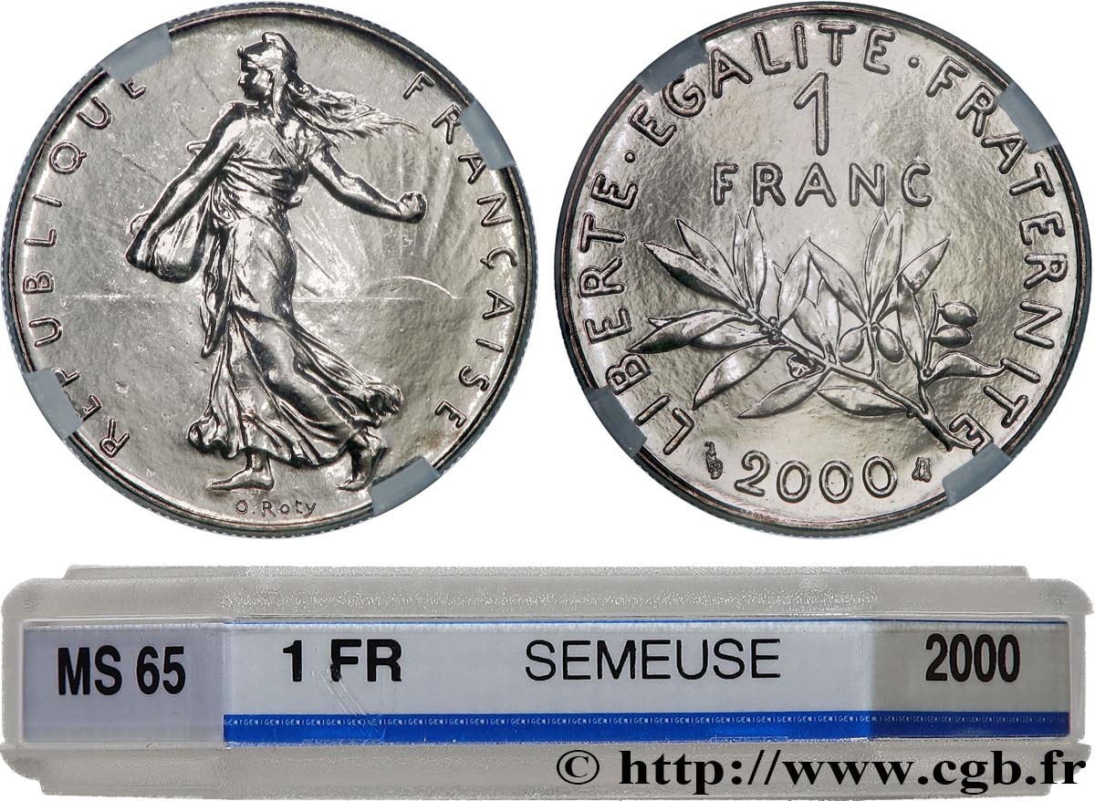 1 franc Semeuse, nickel, BU (Brillant Universel) 2000 Pessac F.226/48 FDC65 GENI