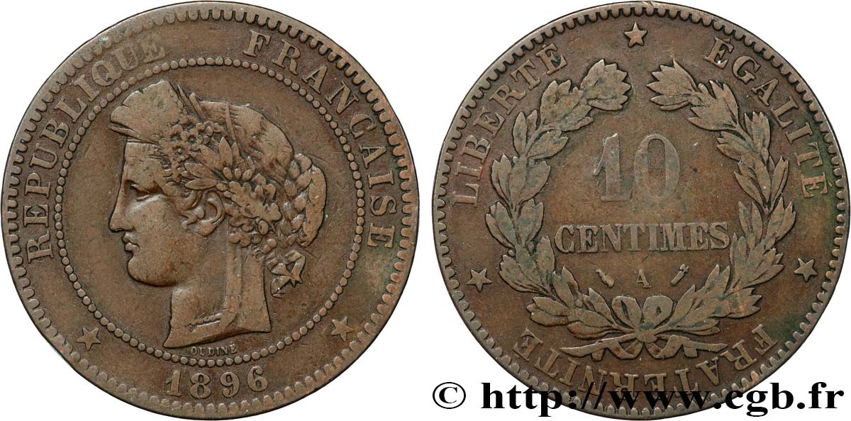 10 centimes Cérès 1896 Paris F.135/41 VF 