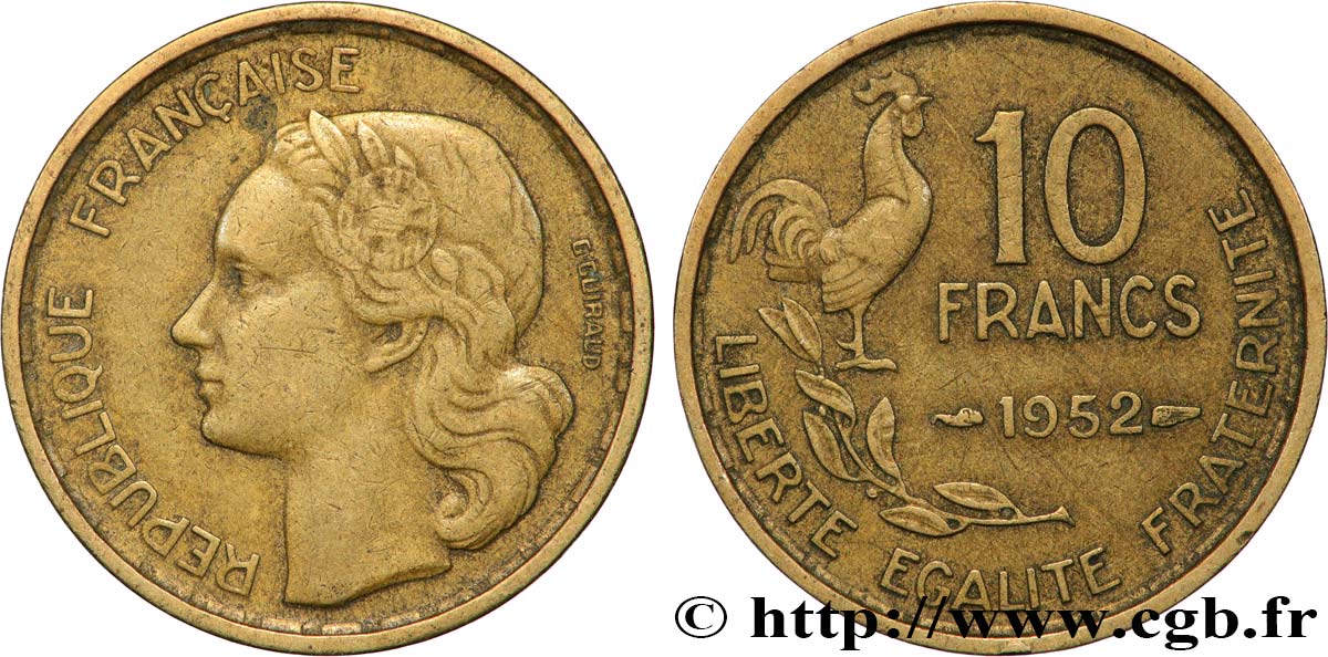10 francs Guiraud 1952  F.363/6 XF 