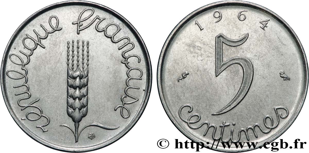 5 centimes Épi 1964  F.124/6 MS 