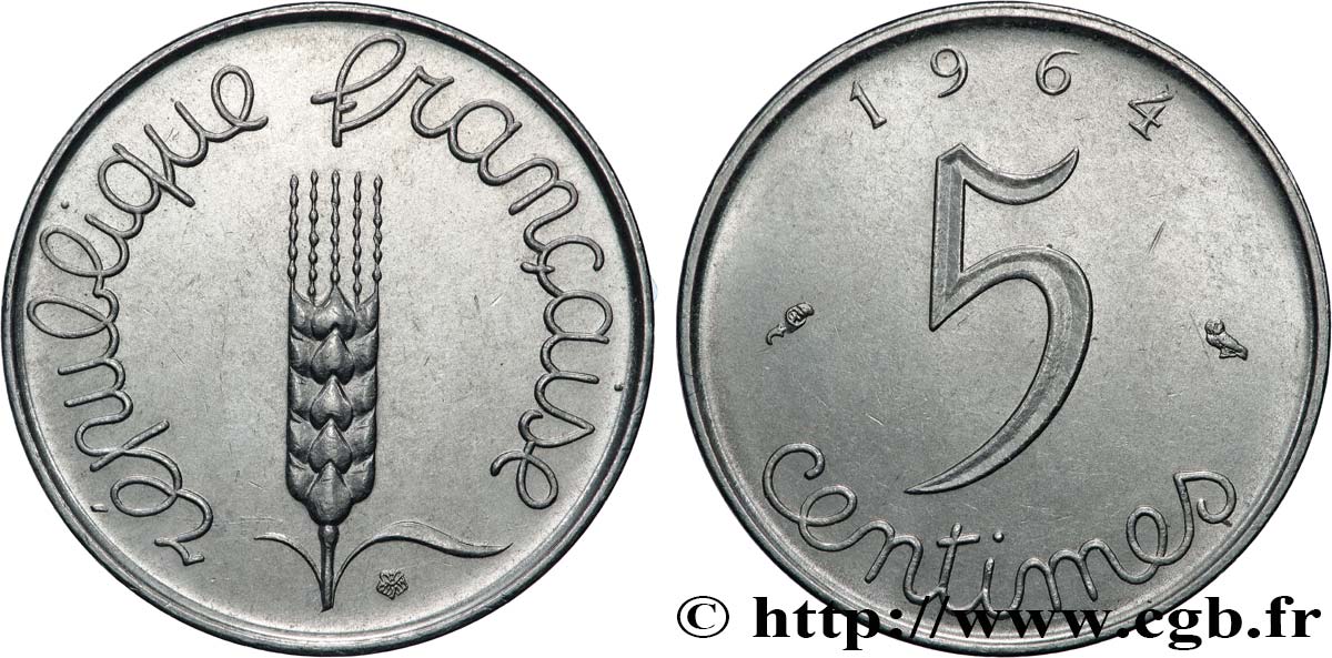 5 centimes Épi 1964  F.124/6 MS 