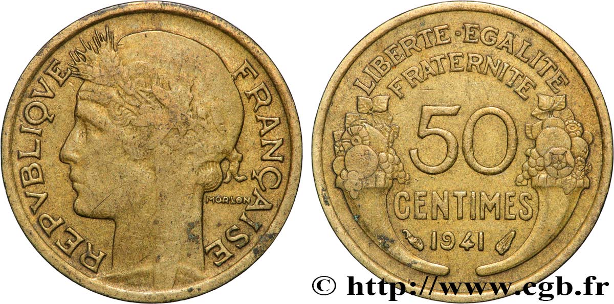 50 centimes Morlon 1941  F.192/18 SUP 