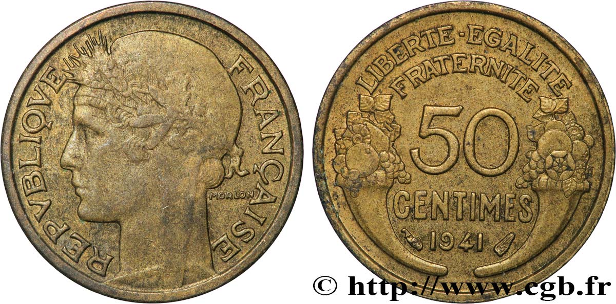 50 centimes Morlon 1941  F.192/18 SUP 