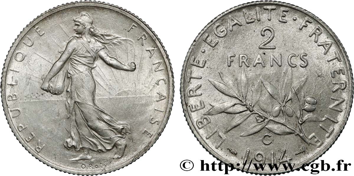 2 francs Semeuse 1914 Castelsarrasin F.266/16 VZ 