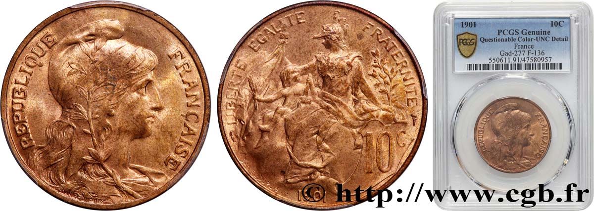 10 centimes Daniel-Dupuis 1901  F.136/10 SPL PCGS