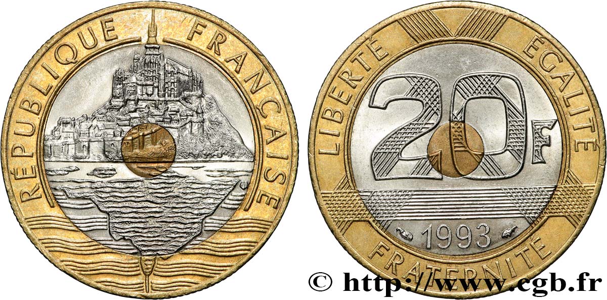 20 francs Mont Saint-Michel 1993 Pessac F.403/7 SUP+ 