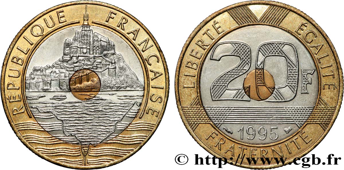 20 francs Mont Saint-Michel 1995 Pessac F.403/11 SPL+ 