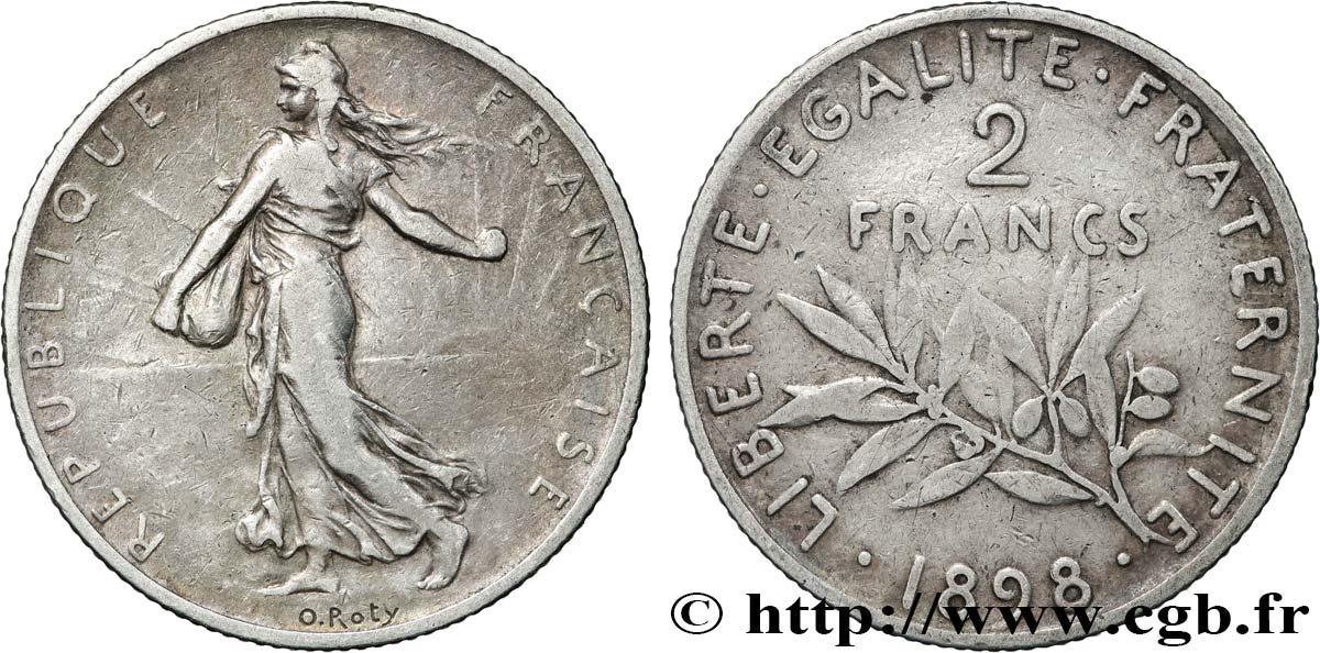 2 francs Semeuse 1898  F.266/1 q.MB 