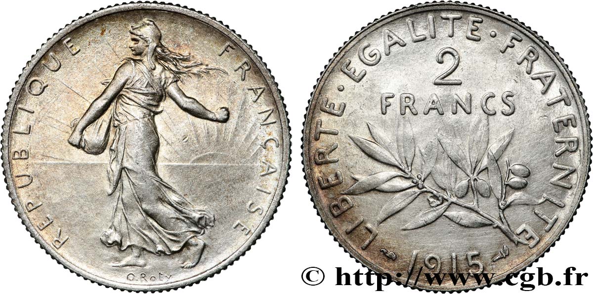 2 francs Semeuse 1915  F.266/17 VZ 