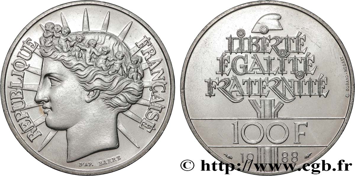 100 francs Fraternité 1988  F.456/2 SUP62 