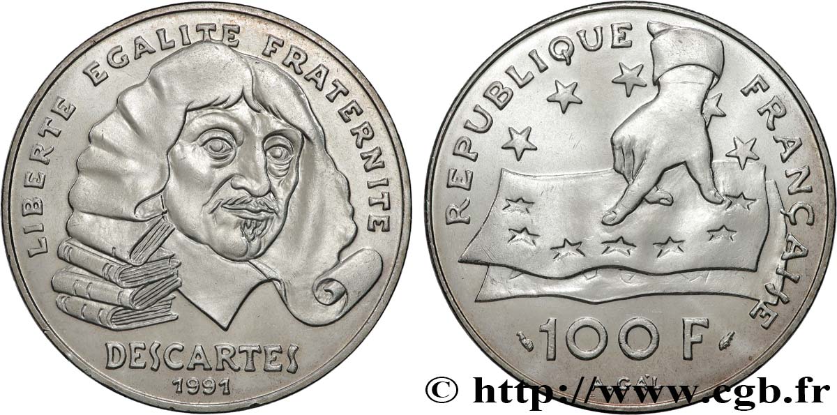100 francs René Descartes 1991  F.459/2 SPL63 