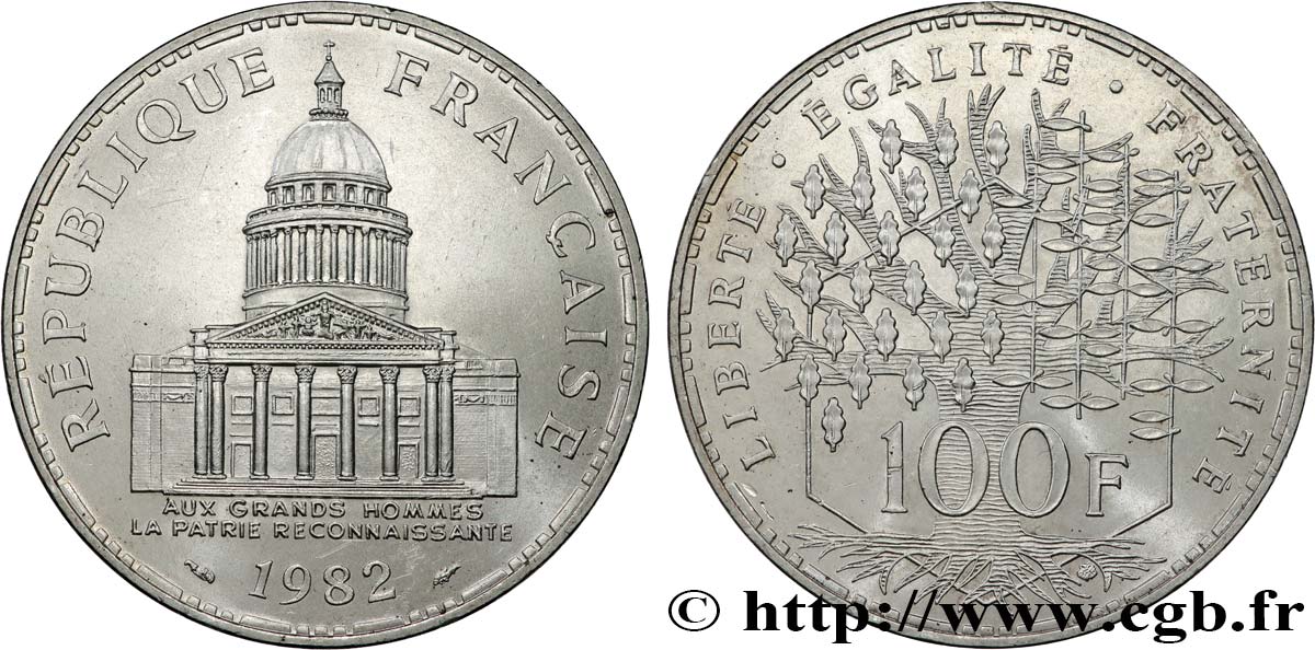 100 francs Panthéon 1982  F.451/2 MS62 
