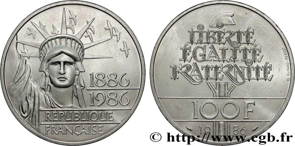 100 francs Liberté (Statue de la) 1986  F.454/2 SUP60 