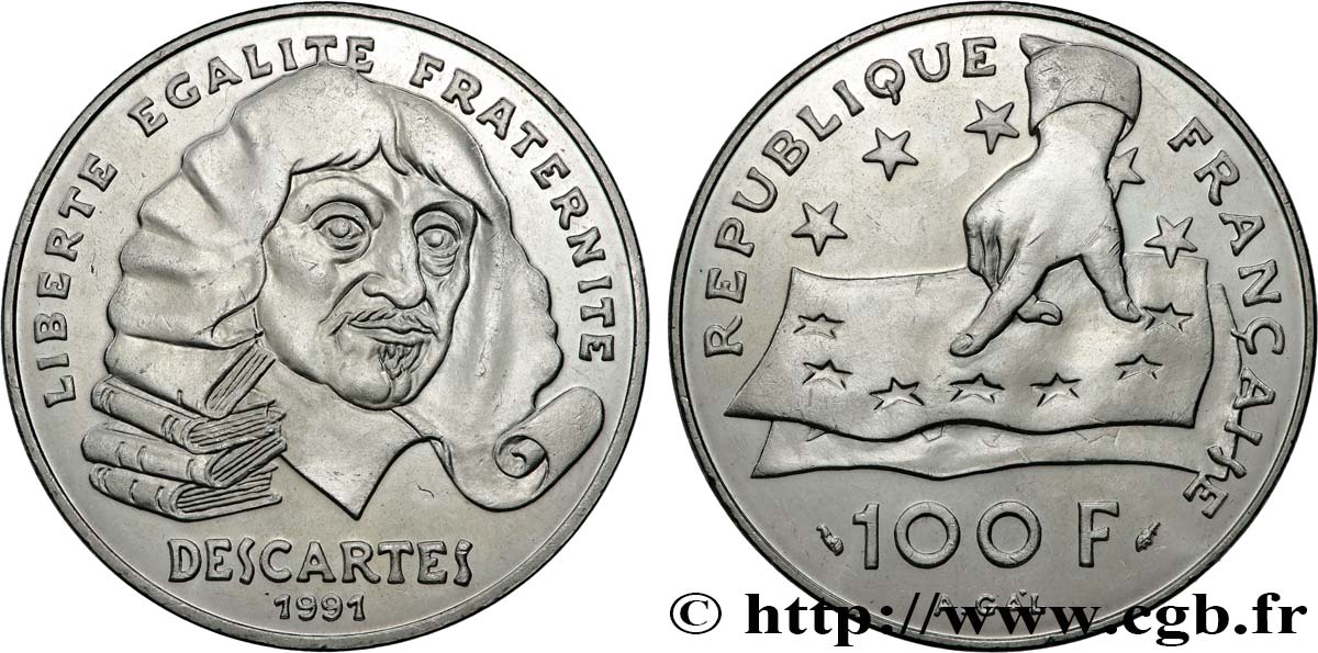 100 francs René Descartes 1991  F.459/2 EBC60 