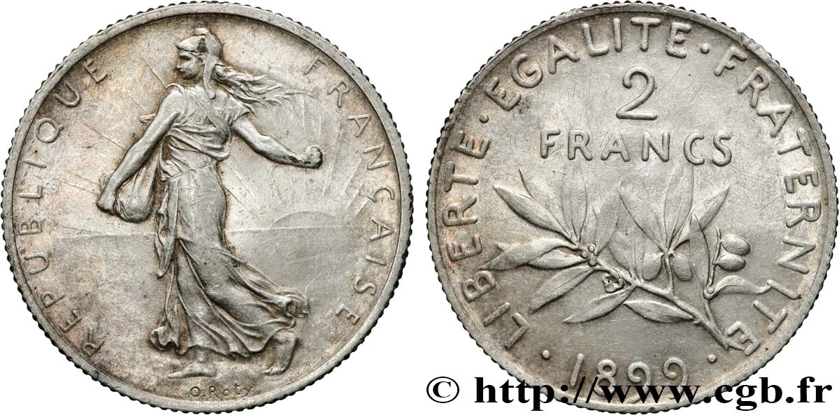 2 francs Semeuse 1899  F.266/3 SUP+ 