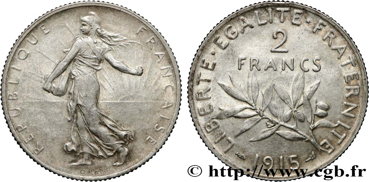 2 francs Semeuse 1915  F.266/17 SPL 