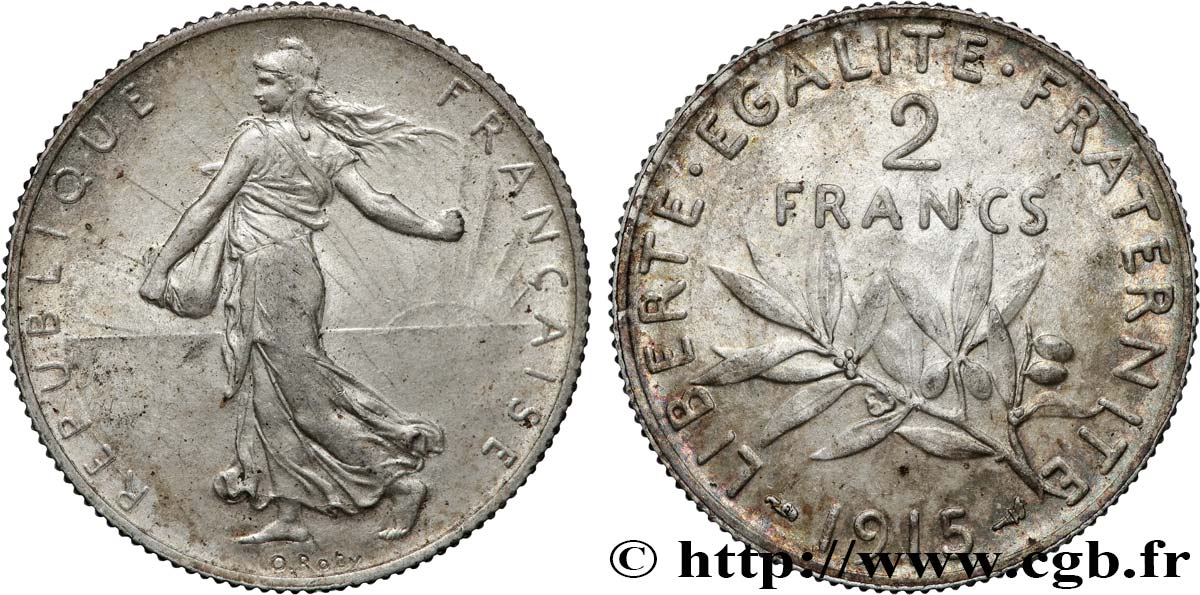2 francs Semeuse 1915  F.266/17 AU 