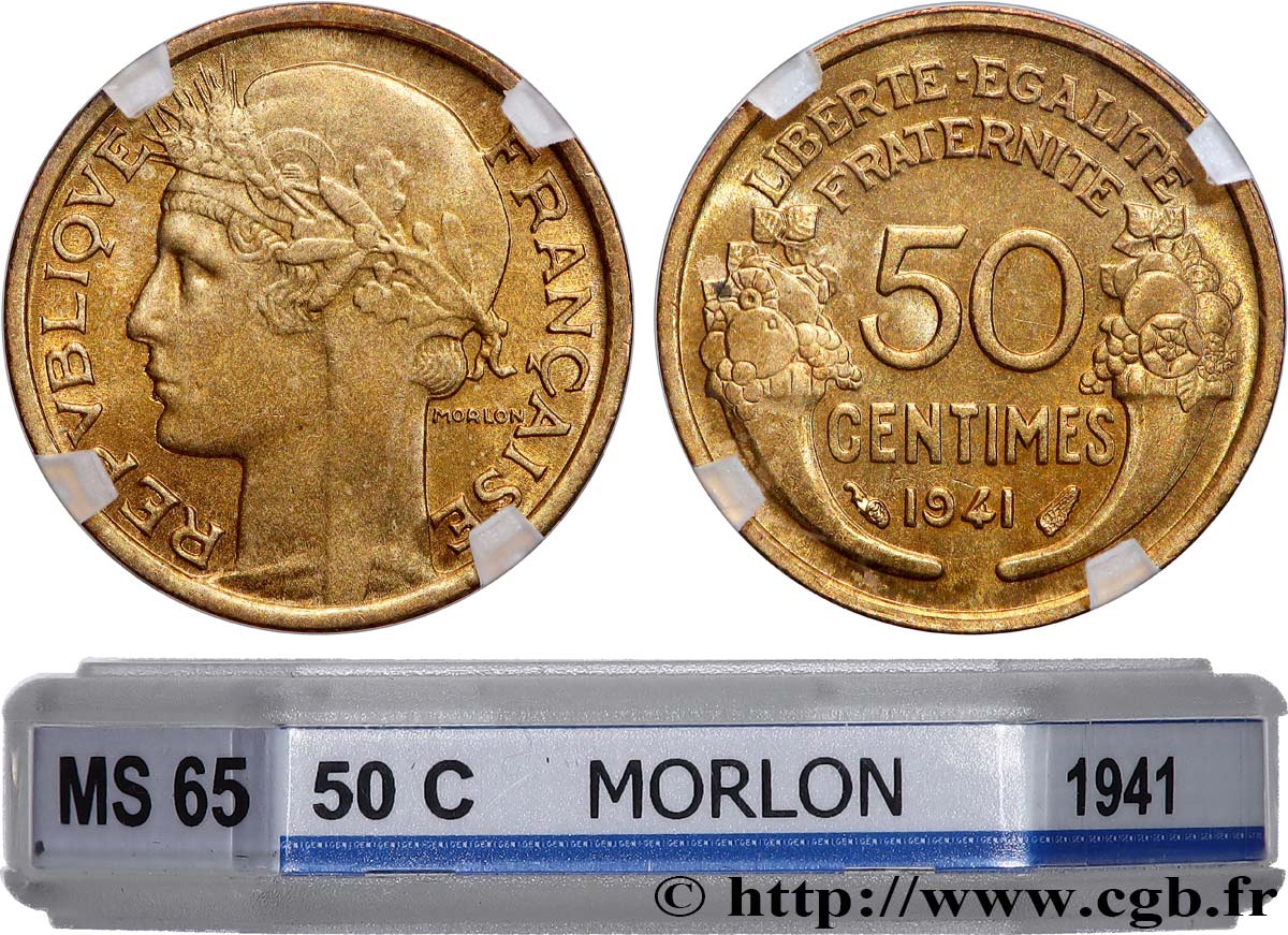 50 centimes Morlon 1941  F.192/18 MS65 GENI