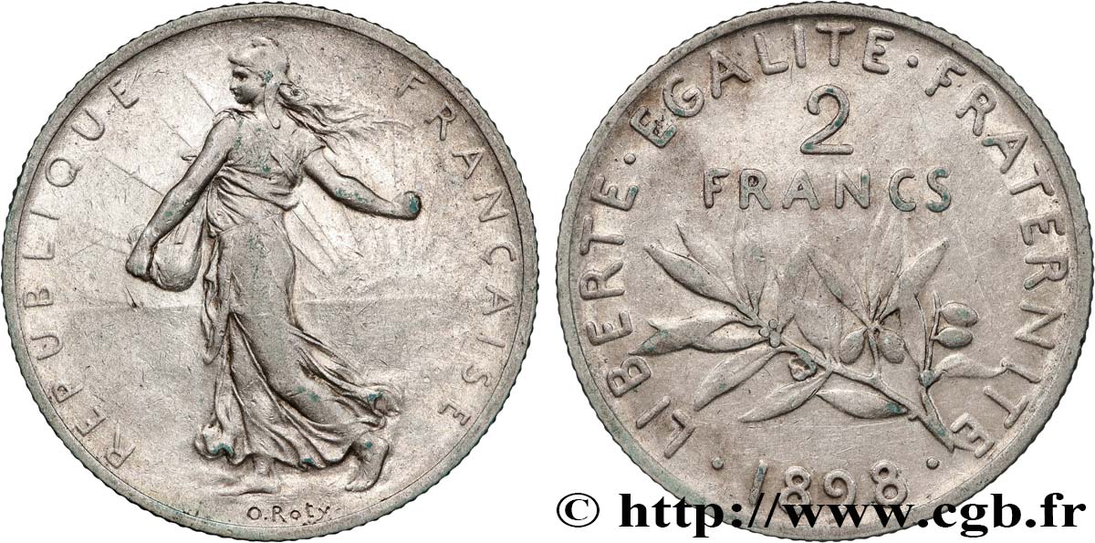 2 francs Semeuse 1898  F.266/1 TTB 