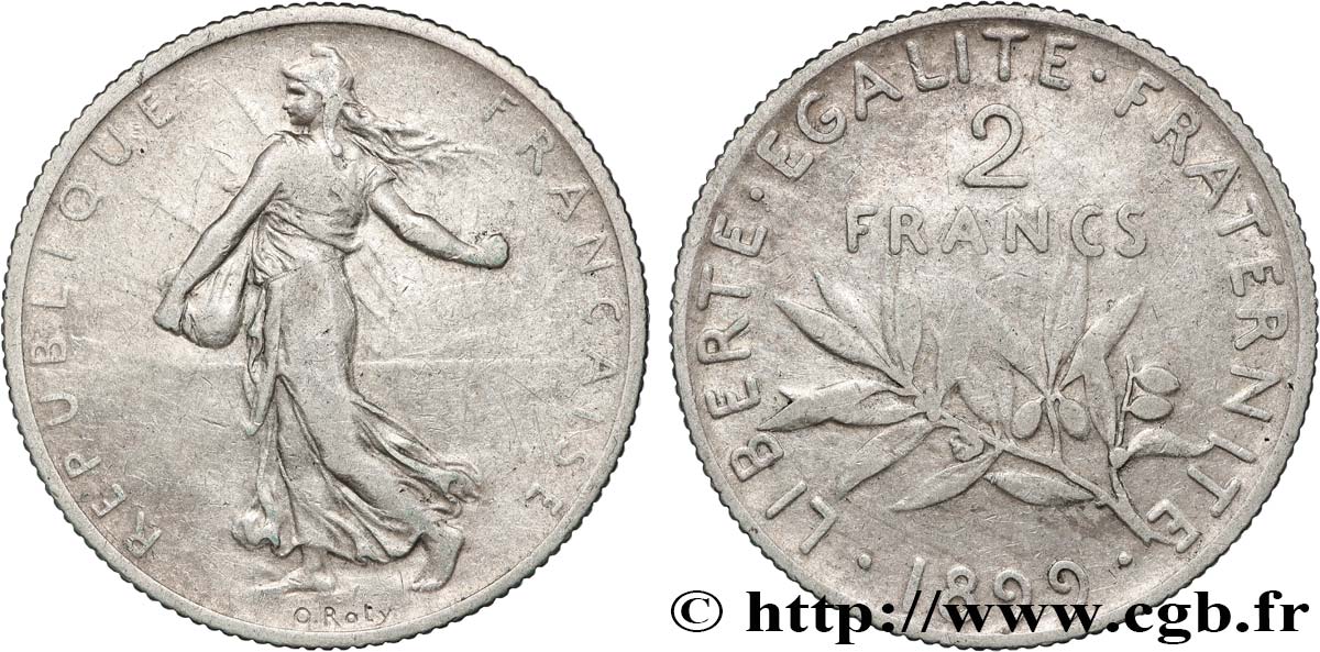 2 francs Semeuse 1899  F.266/3 TB+ 