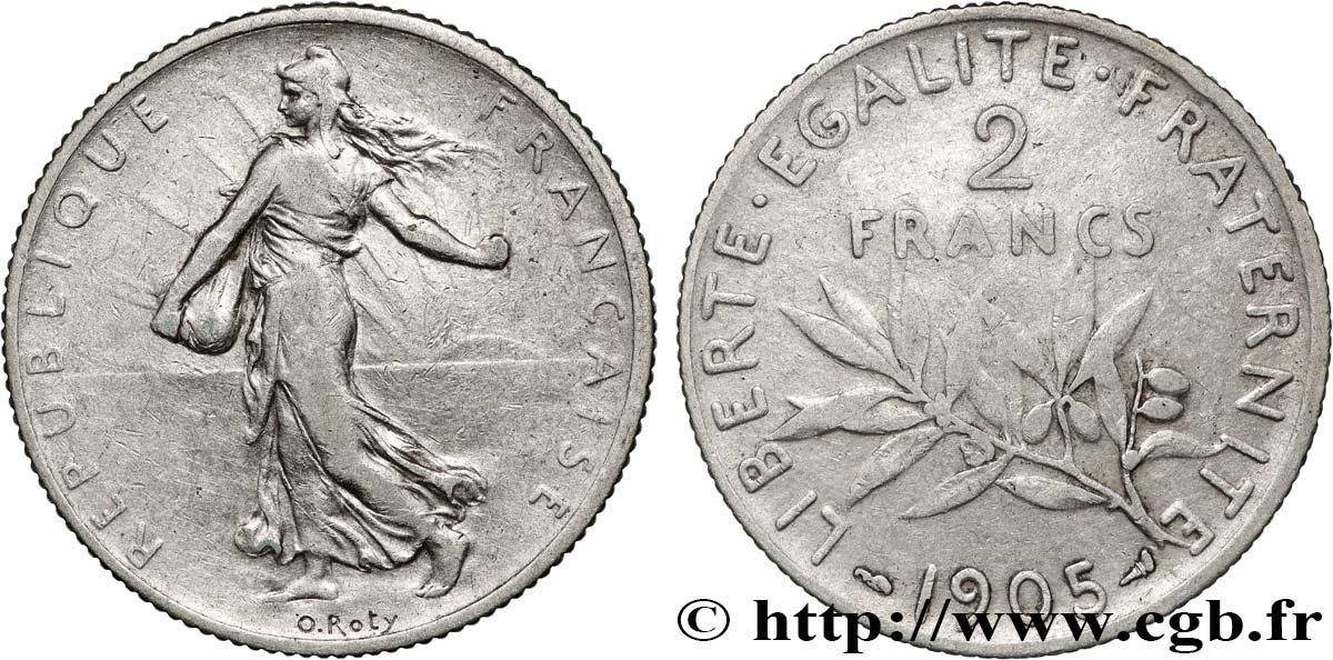 2 francs Semeuse 1905  F.266/9 q.MB 