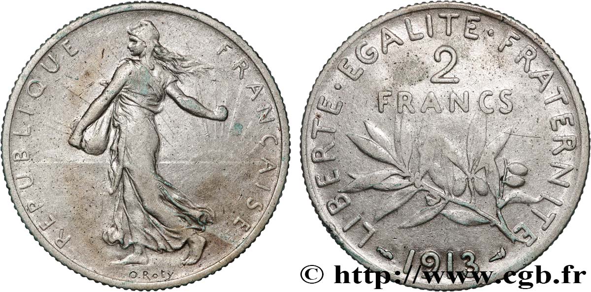 2 francs Semeuse 1913  F.266/14 MB35 