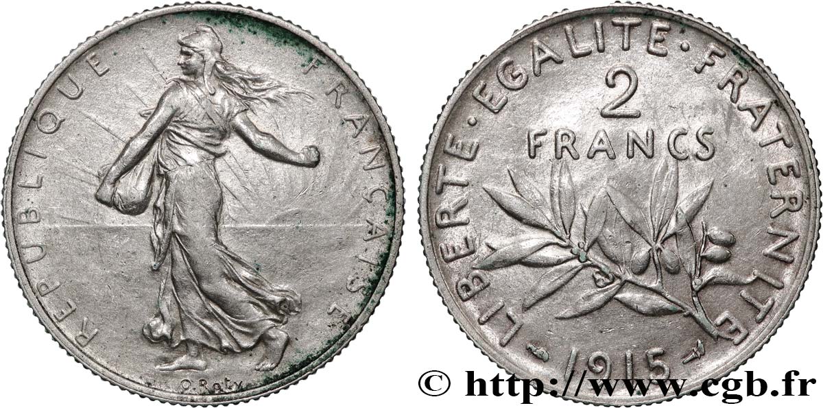 2 francs Semeuse 1915  F.266/17 SPL+ 