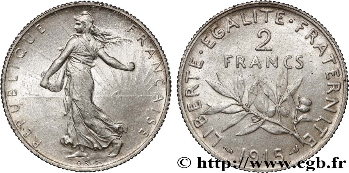 2 francs Semeuse 1915  F.266/17 VZ+ 