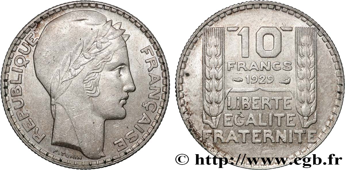 10 francs Turin 1929  F.360/2 BB 