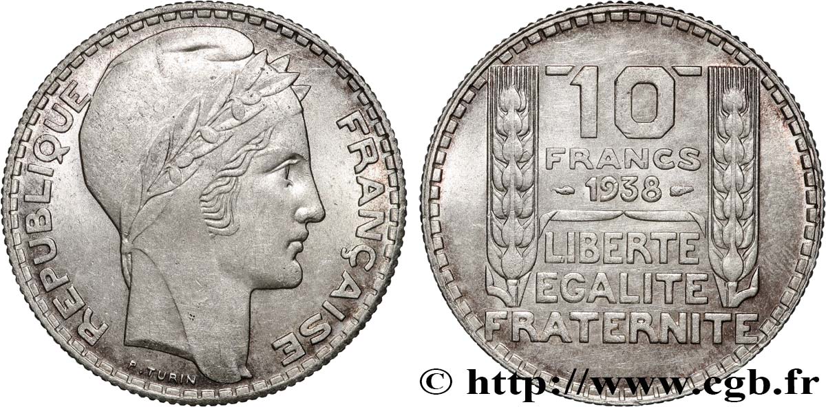 10 francs Turin 1938  F.360/9 XF 