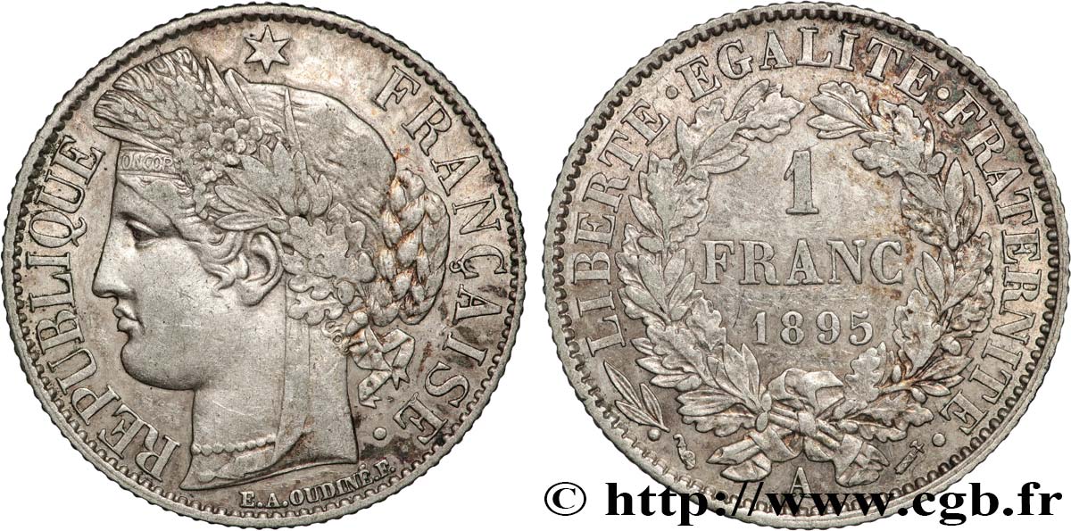 1 franc Cérès, Troisième République 1895 Paris F.216/13 S 