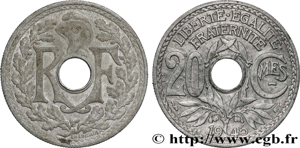 20 centimes Lindauer 1945  F.155/2 SS 