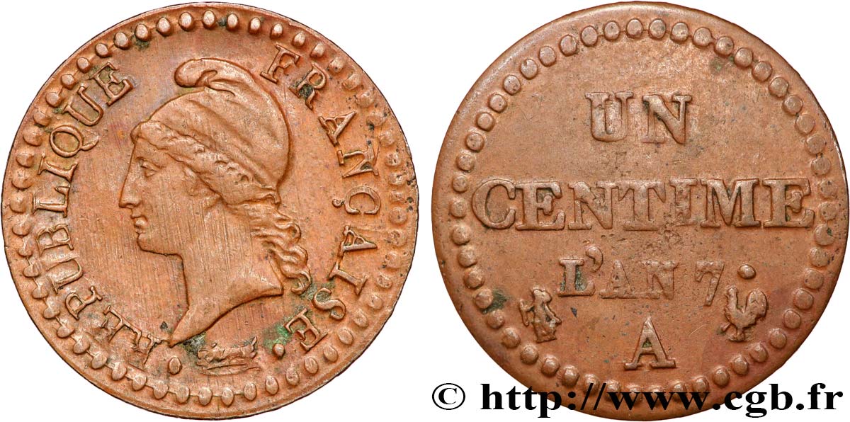 Un centime Dupré, grand 7 1799 Paris F.100/16 S 