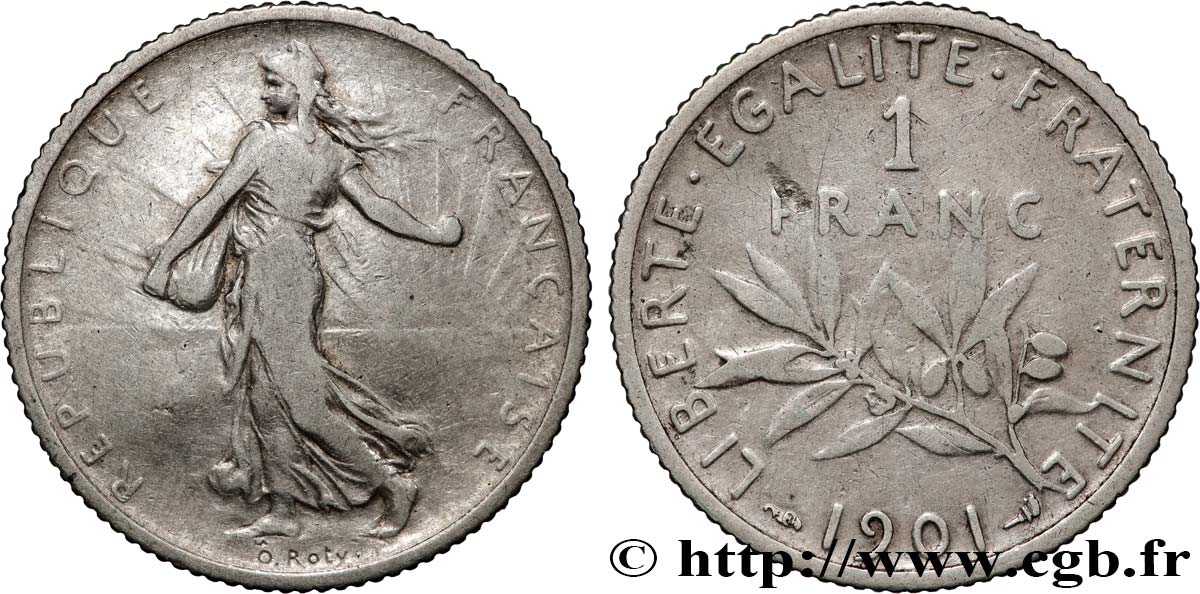 1 franc Semeuse 1901  F.217/6 fS 