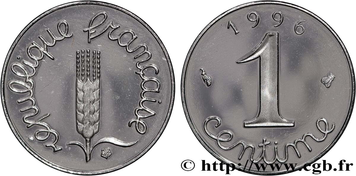 1 centime Épi, BE (Belle Épreuve) 1996 Pessac F.106/56 var. FDC 