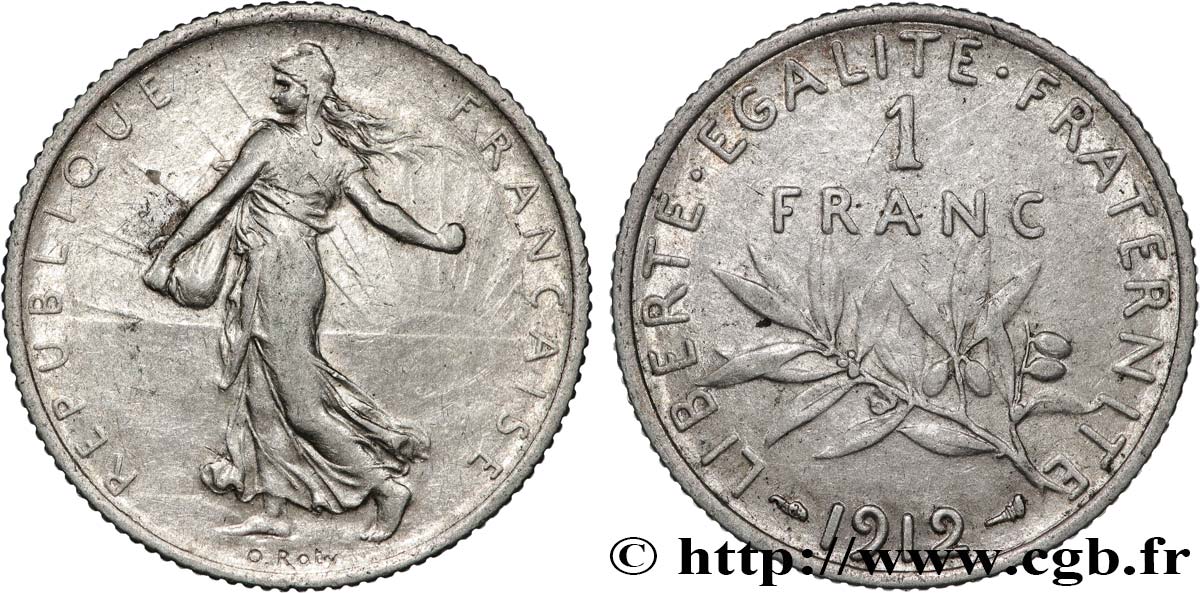 1 franc Semeuse 1912  F.217/17 VF 