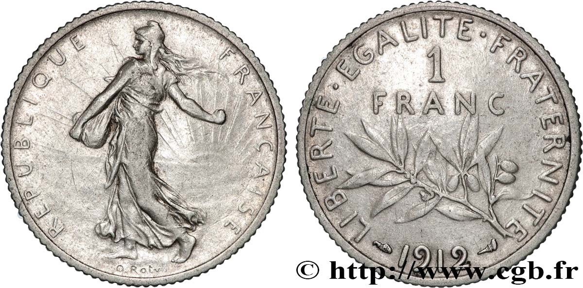 1 franc Semeuse 1912  F.217/17 BC+ 