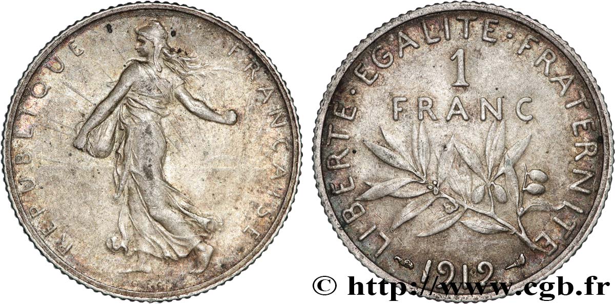 1 franc Semeuse 1912  F.217/17 fSS 