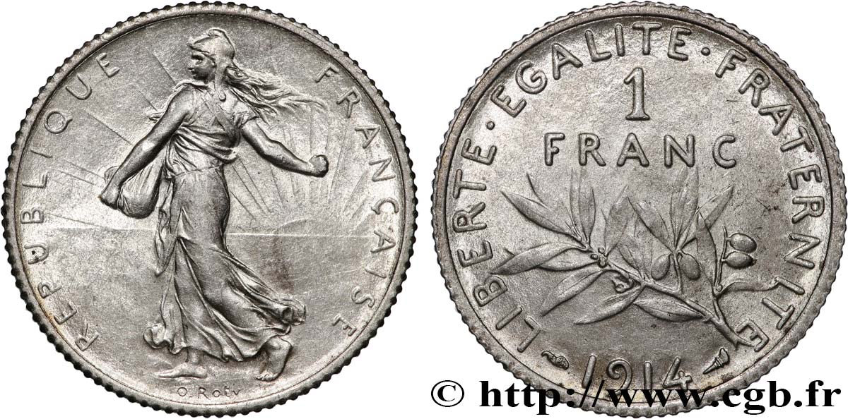 1 franc Semeuse 1914 Paris F.217/19 EBC 