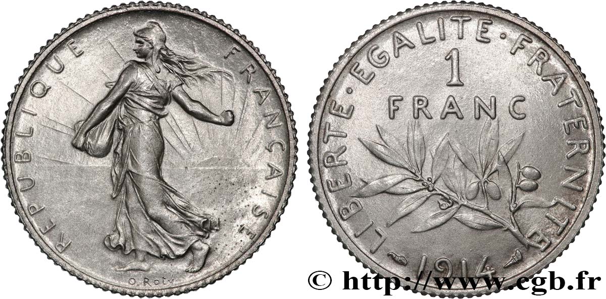 1 franc Semeuse 1914 Paris F.217/19 SUP 