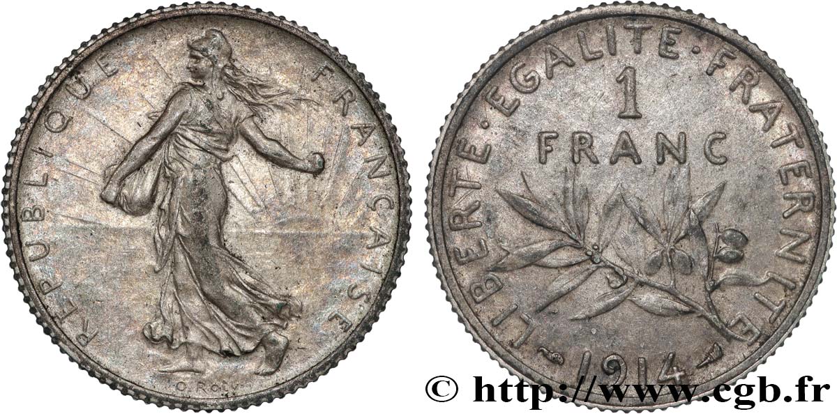 1 franc Semeuse 1914 Paris F.217/19 AU 