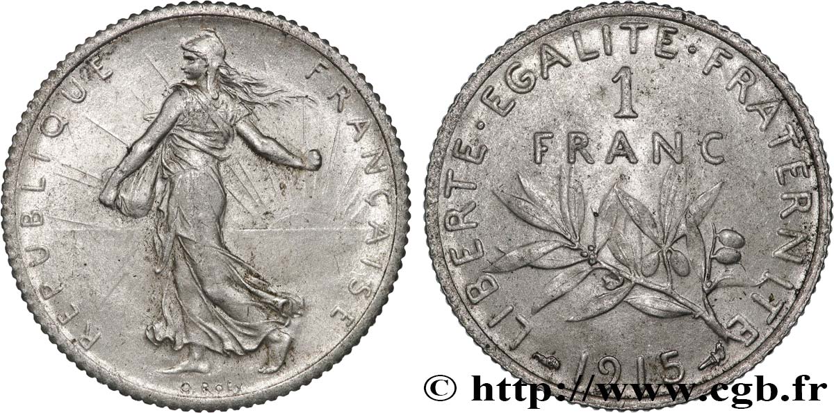 1 franc Semeuse 1915 Paris F.217/21 SUP+ 