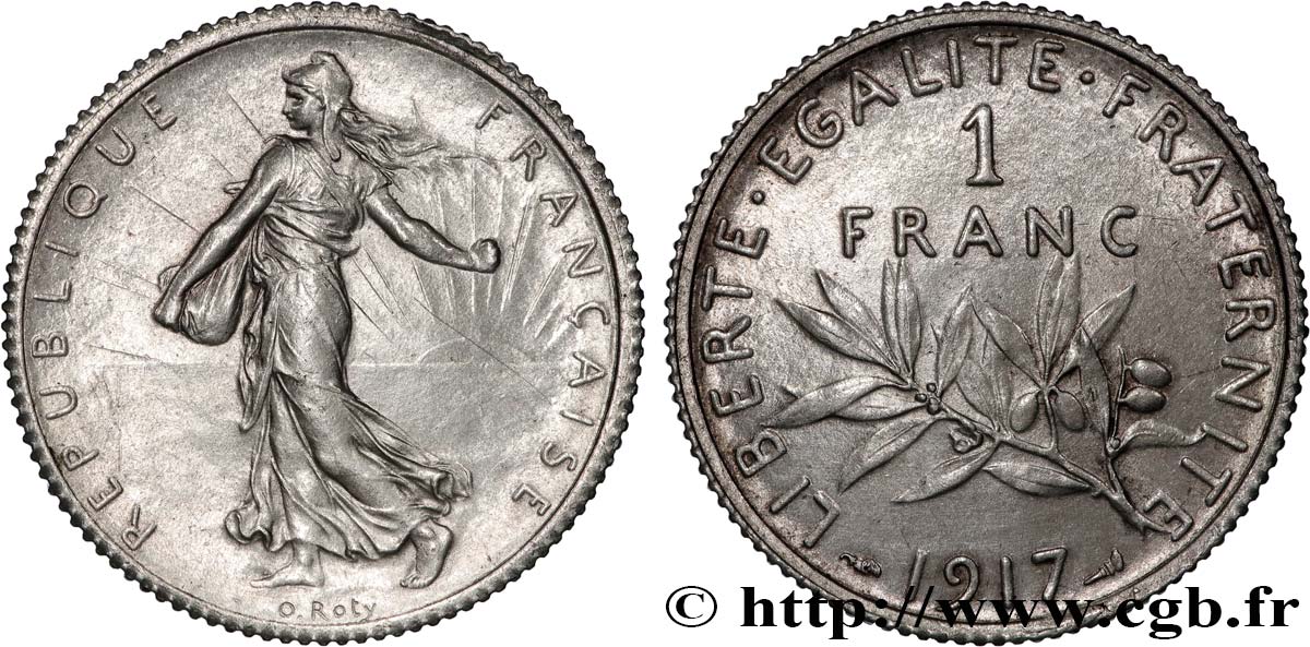 1 franc Semeuse 1917  F.217/23 VZ+ 