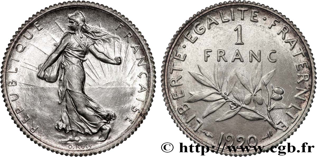 1 franc Semeuse 1920 Paris F.217/26 SPL+ 