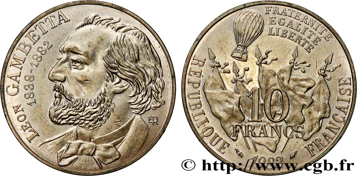 10 francs Gambetta 1982  F.366/2 TTB 