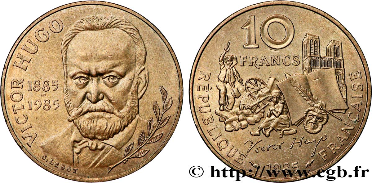 10 francs Victor Hugo 1985  F.370/2 VZ60 