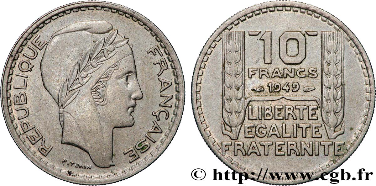 10 francs Turin, petite tête 1949  F.362/6 VZ 