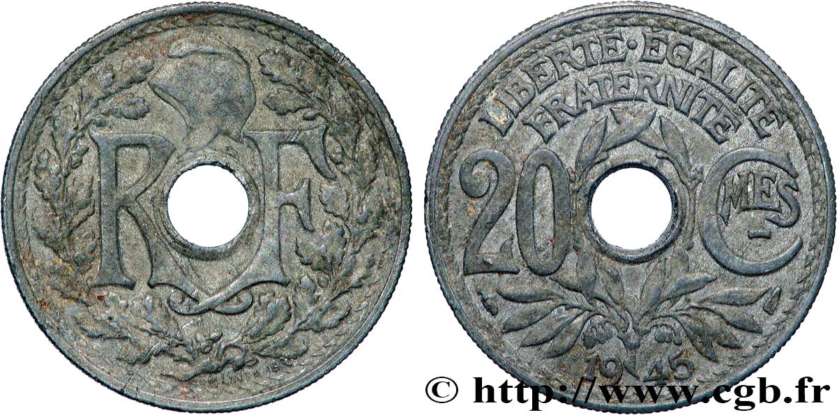 20 centimes Lindauer 1945  F.155/2 XF 