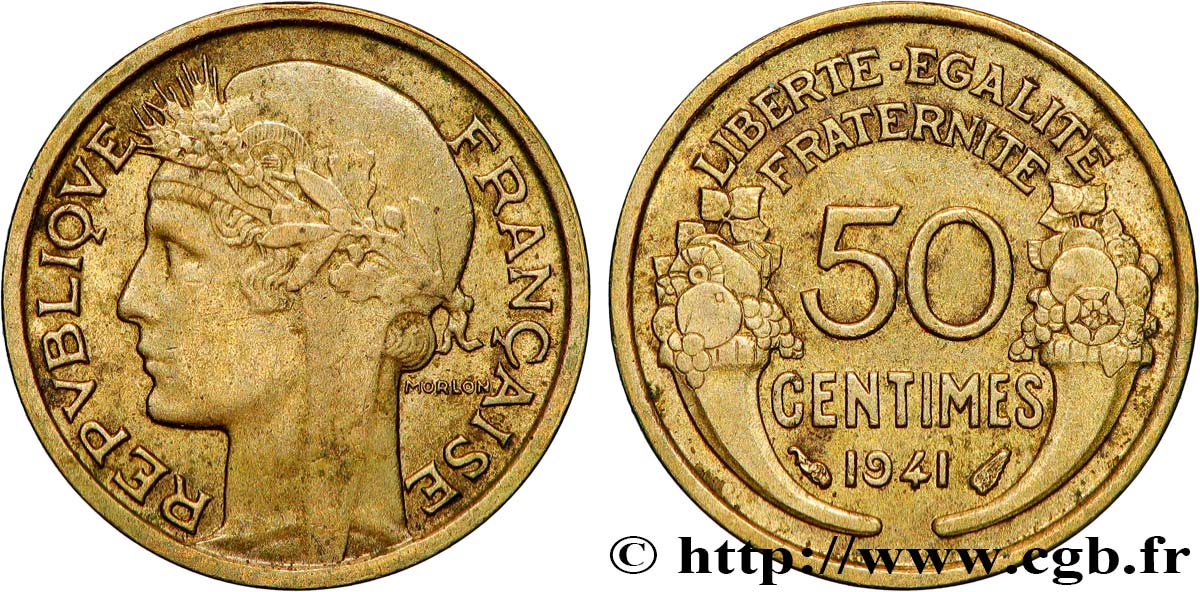 50 centimes Morlon 1941  F.192/18 SUP 