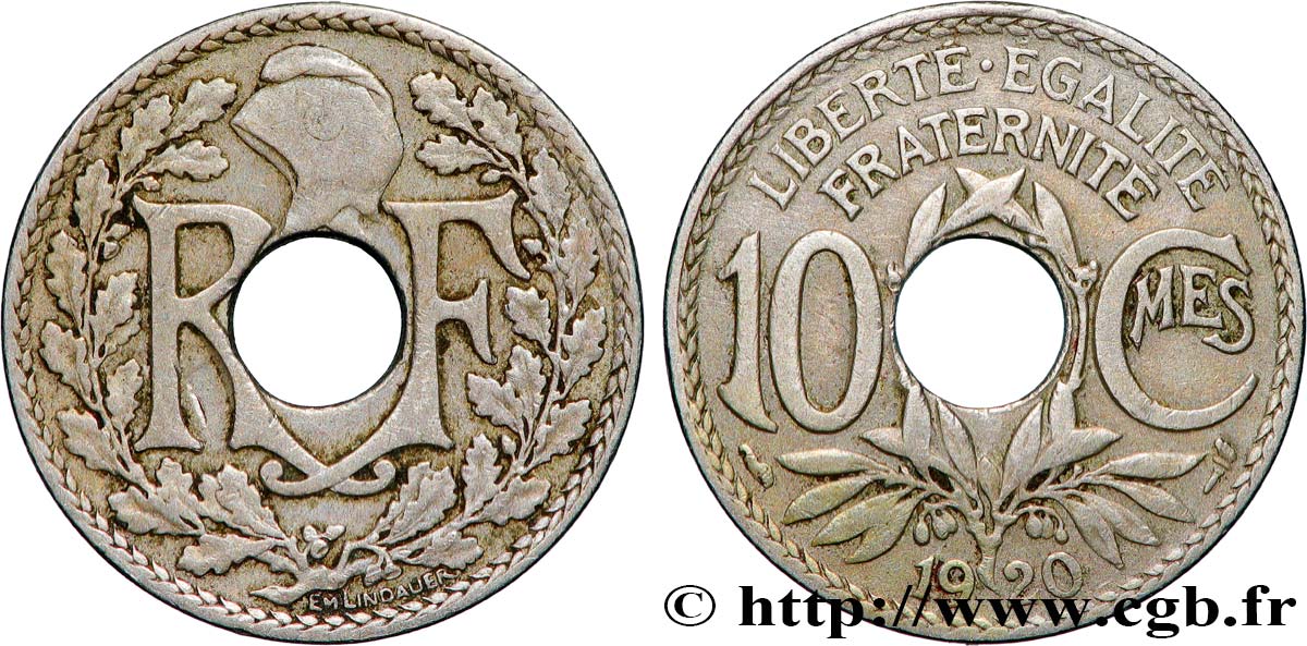 10 centimes Lindauer 1920  F.138/4 VF 